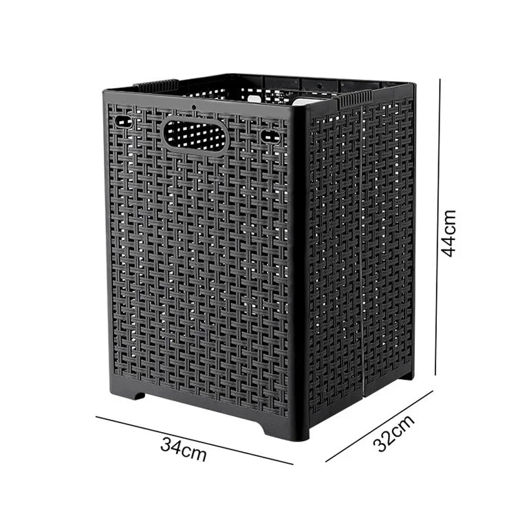 Size L Foldable PP Laundry Basket Clothes Hamper Storage Holder for Home Bathroom