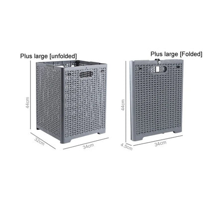 Size L Foldable PP Laundry Basket Clothes Hamper Storage Holder for Home Bathroom