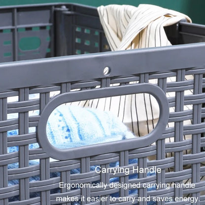 Size L Foldable PP Laundry Basket Clothes Hamper Storage Holder for Home Bathroom
