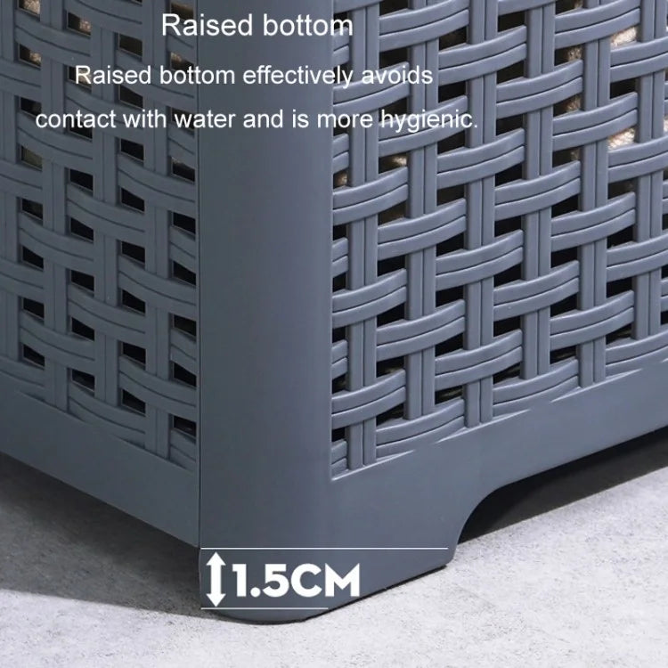 Size L Foldable PP Laundry Basket Clothes Hamper Storage Holder for Home Bathroom