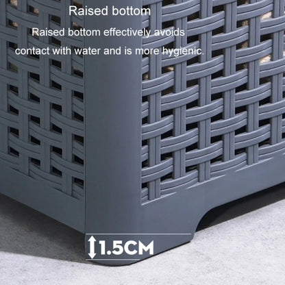 Size L Foldable PP Laundry Basket Clothes Hamper Storage Holder for Home Bathroom
