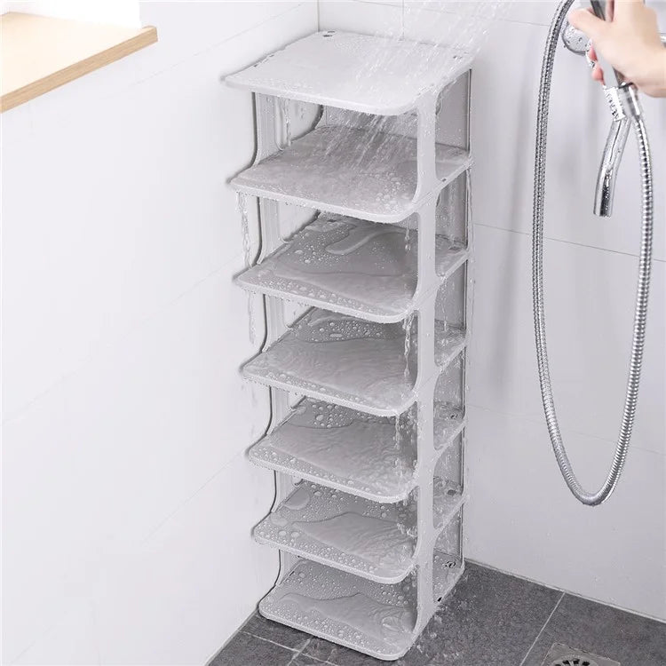 ZY-GA070 4PCS Durable PP Shoe Storage Box Home Shoe Organizer (5 Layers)