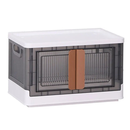 ZY-HE042 Size L Foldable Home Storage Box Clear Snack Toy Clothes Organizer