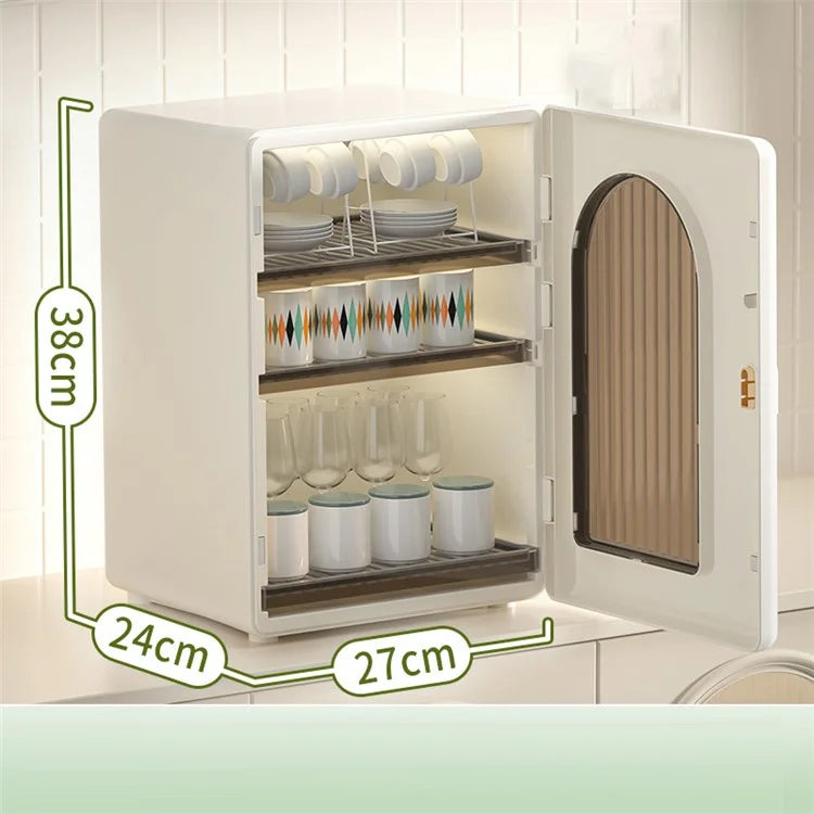 ZY-HE079 3-Layer Water Bottle Storage Cabinet PP+HIPS+ABS Organizer Kitchen Drawer