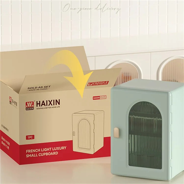 ZY-HE079 2-Layer PP+HIPS+ABS Organizer Kitchen Cabinet Baby Bottle Storage Box