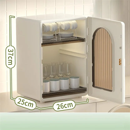 ZY-HE079 2-Layer PP+HIPS+ABS Organizer Kitchen Cabinet Baby Bottle Storage Box