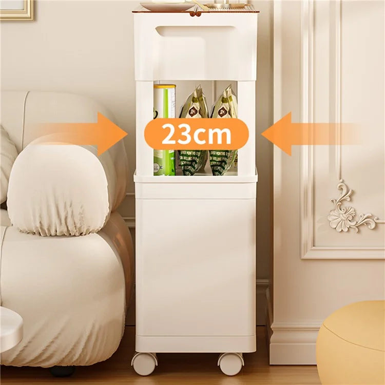 ZY-HE080 Living Room Home Mobile Snack Trolley PS+HIPS Multi-layer Storage Rack