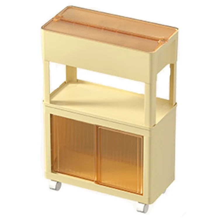 ZY-HE080 Living Room Home Mobile Snack Trolley PS+HIPS Multi-layer Storage Rack