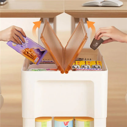 ZY-HE080 Living Room Home Mobile Snack Trolley PS+HIPS Multi-layer Storage Rack