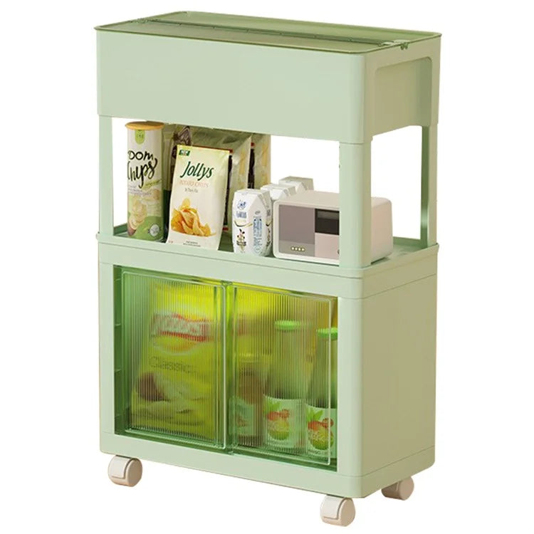 ZY-HE080 Living Room Home Mobile Snack Trolley PS+HIPS Multi-layer Storage Rack