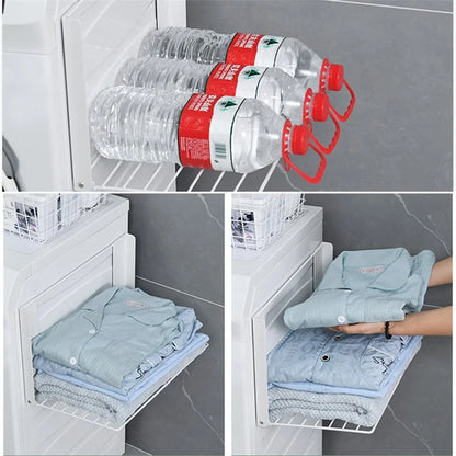 Space Saving Magnetic Folding Dirty Clothes Holder Carbon Steel Storage Rack