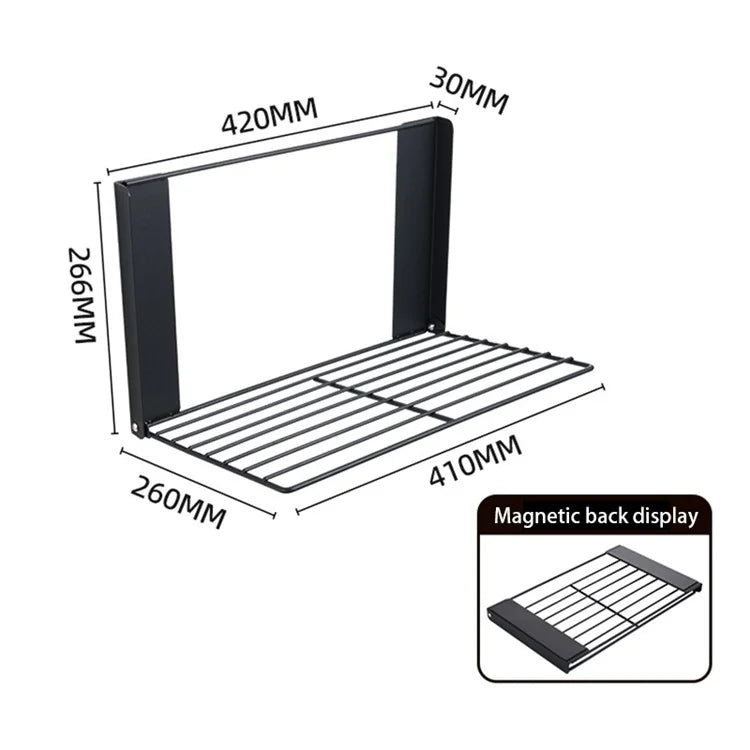 Space Saving Magnetic Folding Dirty Clothes Holder Carbon Steel Storage Rack