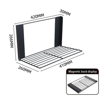 Space Saving Magnetic Folding Dirty Clothes Holder Carbon Steel Storage Rack