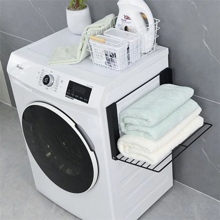 Space Saving Magnetic Folding Dirty Clothes Holder Carbon Steel Storage Rack