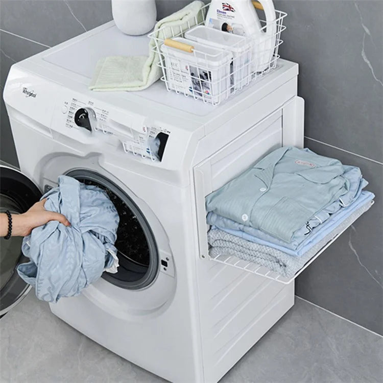 Space Saving Magnetic Folding Dirty Clothes Holder Carbon Steel Storage Rack