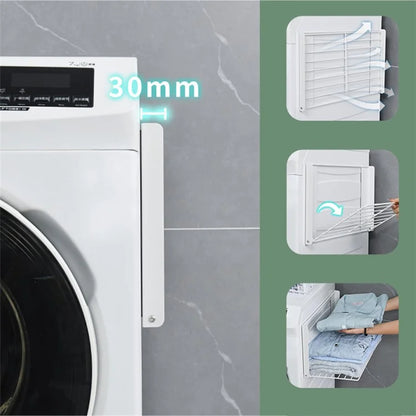 Space Saving Magnetic Folding Dirty Clothes Holder Carbon Steel Storage Rack