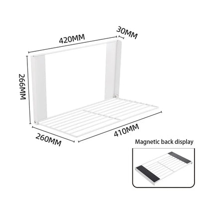 Space Saving Magnetic Folding Dirty Clothes Holder Carbon Steel Storage Rack