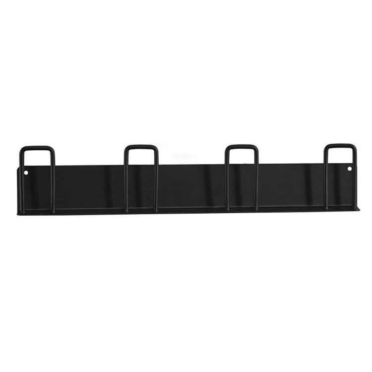 4-Hook Carbon Steel Organizer Rack Drill Free Wall Mounted Cup Holder