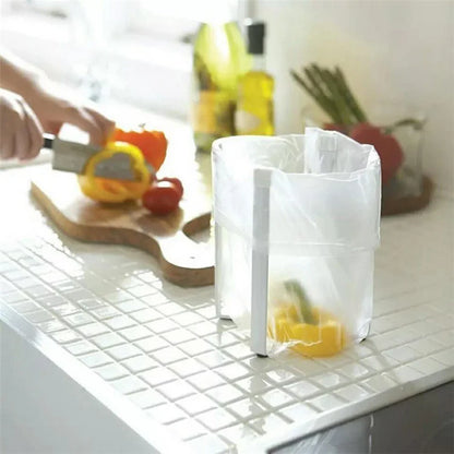 Nordic Foldable 4-Arm Garbage Bag Holder Iron Rack for Bedroom Kitchen, Size L