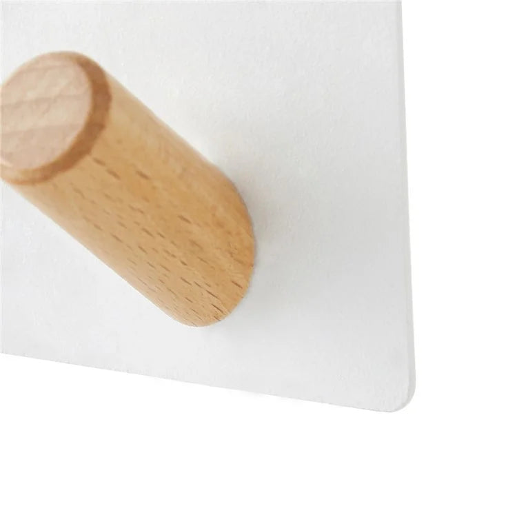 3-Hook Punch-free Magnetic Hanging Rack Carbon Steel + Beech Hat Key Hanging Hook