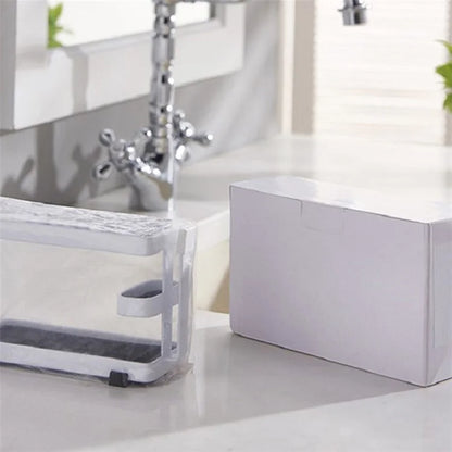 Toothbrush Holder Metal+Silicone Wall-Mounted Toothpaste Cup Hanger for Bathroom