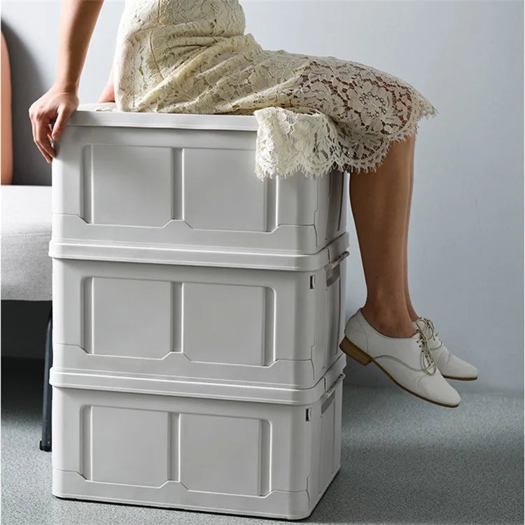 Sundries Organizer Container Multifunction Foldable Plastic Storage Box, 49x34x23.5cm