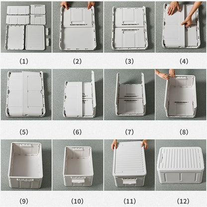 Sundries Organizer Container Multifunction Foldable Plastic Storage Box, 49x34x23.5cm