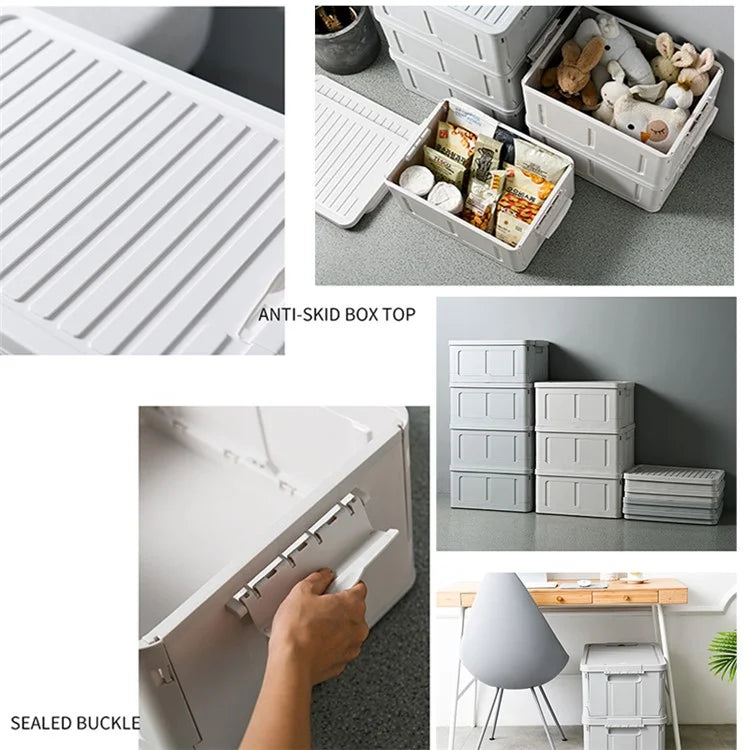 Sundries Organizer Container Multifunction Foldable Plastic Storage Box, 49x34x23.5cm