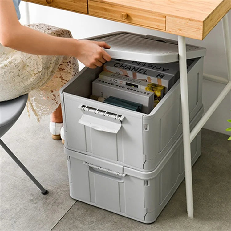 Sundries Organizer Container Multifunction Foldable Plastic Storage Box, 49x34x23.5cm
