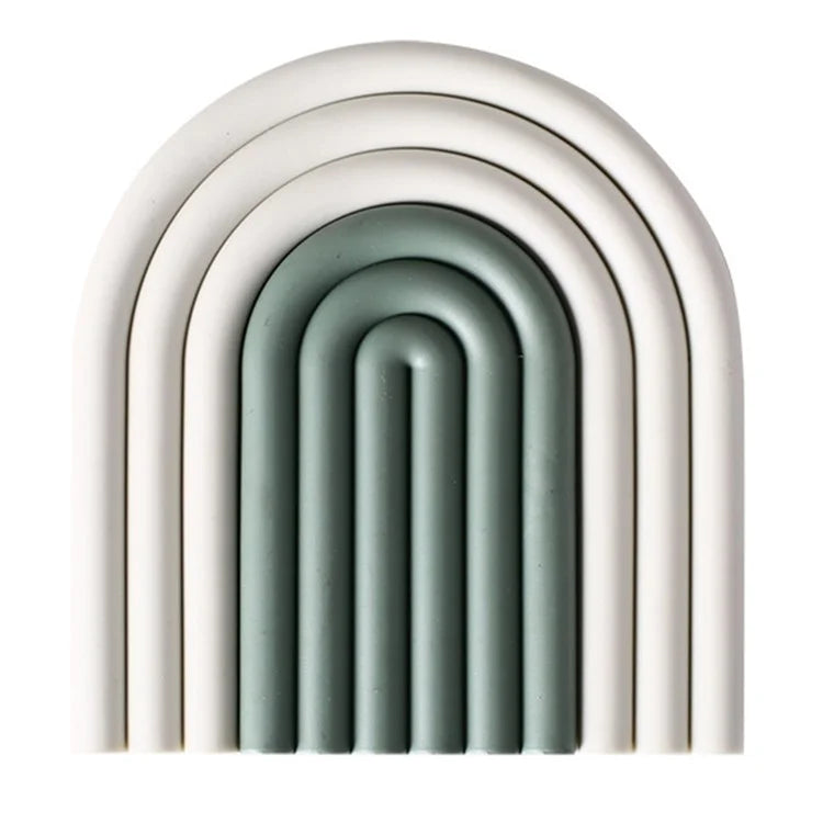 Rainbow Shape High Temperature Resistant Coaster Dining Table Mat Insulation Pad