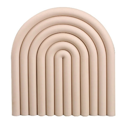 Rainbow Shape High Temperature Resistant Coaster Dining Table Mat Insulation Pad