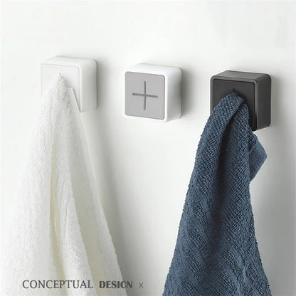 Self Adhesive Towel Plug Wall Mounted Bathroom Towel Storage Dish Cloth Organizer