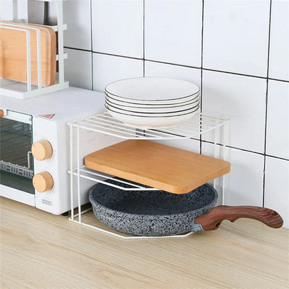 Multipurpose Metal Three Layer Corner Storage Shelf for Kitchen Bathroom