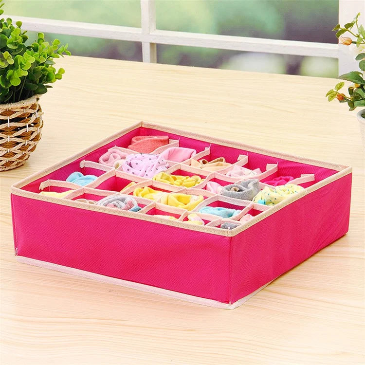 4Pcs / Set Non-Woven Fabric Cabinet Divided Storage Box for Underwear Socks