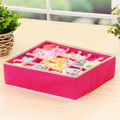 4Pcs / Set Non-Woven Fabric Cabinet Divided Storage Box for Underwear Socks