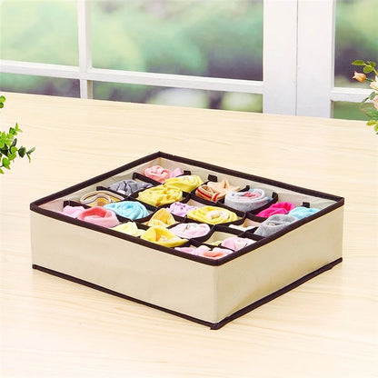 4Pcs / Set Non-Woven Fabric Cabinet Divided Storage Box for Underwear Socks