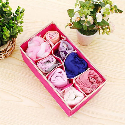 4Pcs / Set Non-Woven Fabric Cabinet Divided Storage Box for Underwear Socks