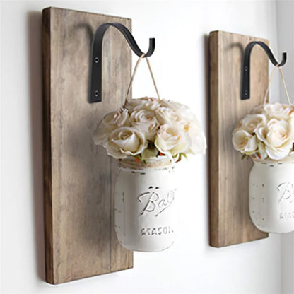 Bending S-Shape Wall Hanging Flower Pot Support Bracket Plants Holder Hook