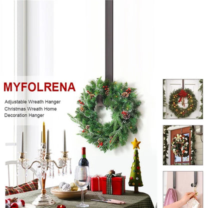 Christmas Wreath Hook Telescopic Hanger Removable Over The Door Storage Rack