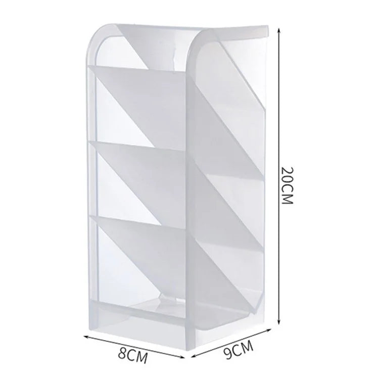 Four Grid Desktop Storage Case Tilt Insert Makeup Brush Pen Holder, Size L