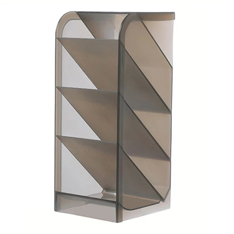 Four Grid Desktop Storage Case Tilt Insert Makeup Brush Pen Holder, Size L