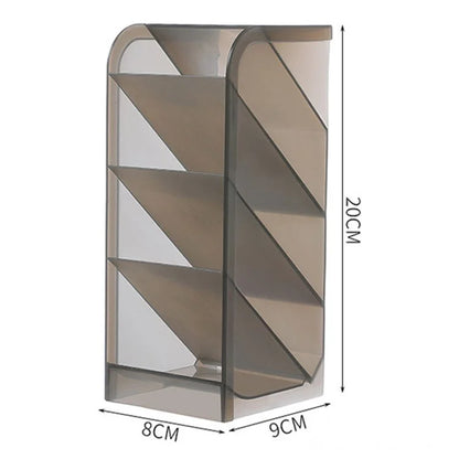 Four Grid Desktop Storage Case Tilt Insert Makeup Brush Pen Holder, Size L