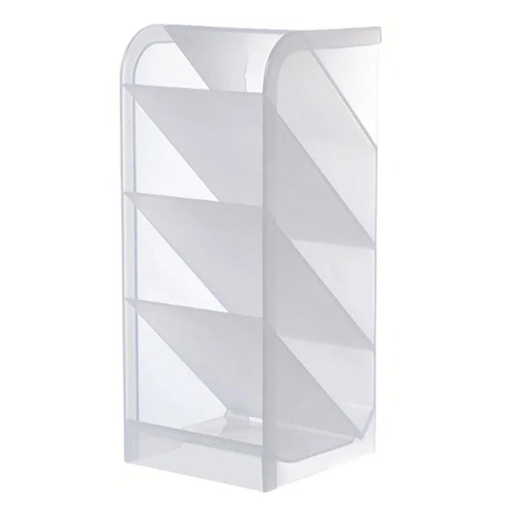 Four Grid Tilt Insert Pen Holder Makeup Brush Desktop Storage Case, Size S