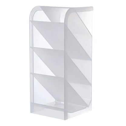 Four Grid Tilt Insert Pen Holder Makeup Brush Desktop Storage Case, Size S