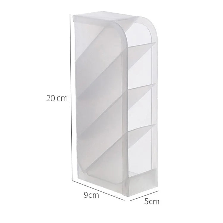 Four Grid Tilt Insert Pen Holder Makeup Brush Desktop Storage Case, Size S