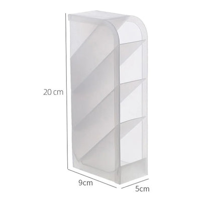 Four Grid Tilt Insert Pen Holder Makeup Brush Desktop Storage Case, Size S