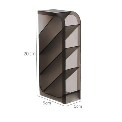 Four Grid Tilt Insert Pen Holder Makeup Brush Desktop Storage Case, Size S
