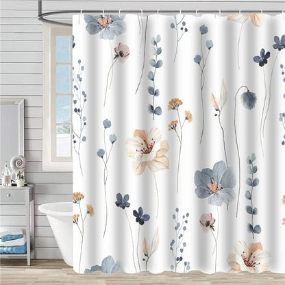 SHU1 3D Printed Tropical Jungle Plants Design Bath Curtain Polyester Waterproof Shower Curtain, 180x180cm-1