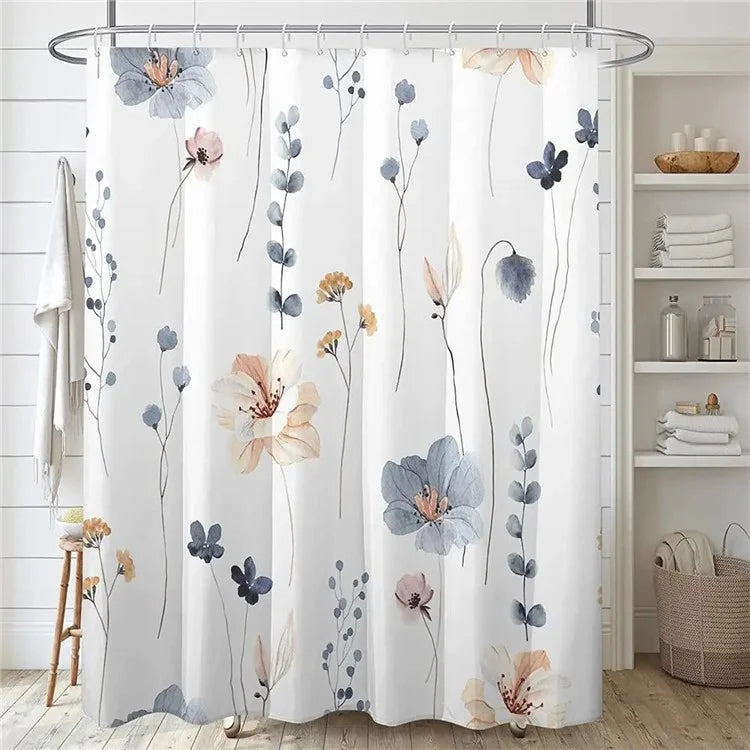 SHU1 3D Printed Tropical Jungle Plants Design Bath Curtain Polyester Waterproof Shower Curtain, 180x180cm-1