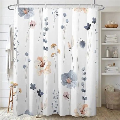 SHU1 3D Printed Tropical Jungle Plants Design Bath Curtain Polyester Waterproof Shower Curtain, 180x180cm-1